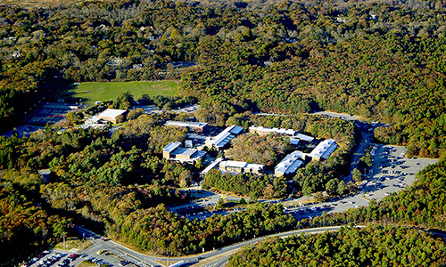 Aerial view of the West Barnstable campus