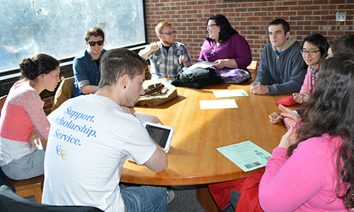 Group of students at a table