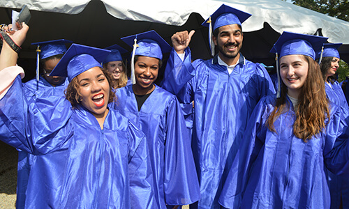 Group of graduates celebrating